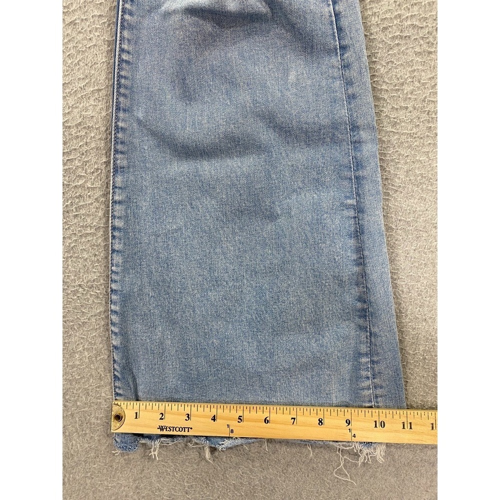 American Eagle Jeans Womens 10 Blue Super High Rise Flare Stretch Boho Retro - Picture 5 of 10